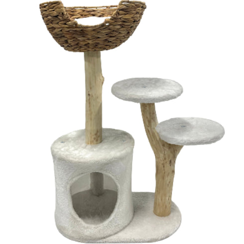 Sisal cu casuta pentru pisici Enjoy 50X30X82cm